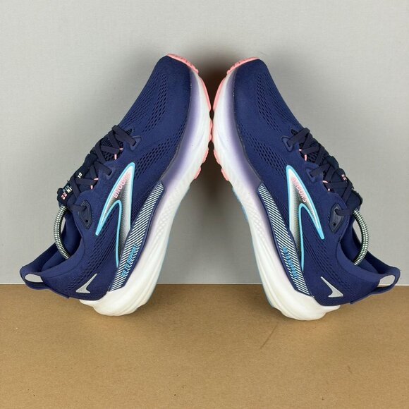 Brooks Glycerin GTS 22 Athletic Running Shoes Womens 9.5 Blue White Low Top - Picture 6 of 10